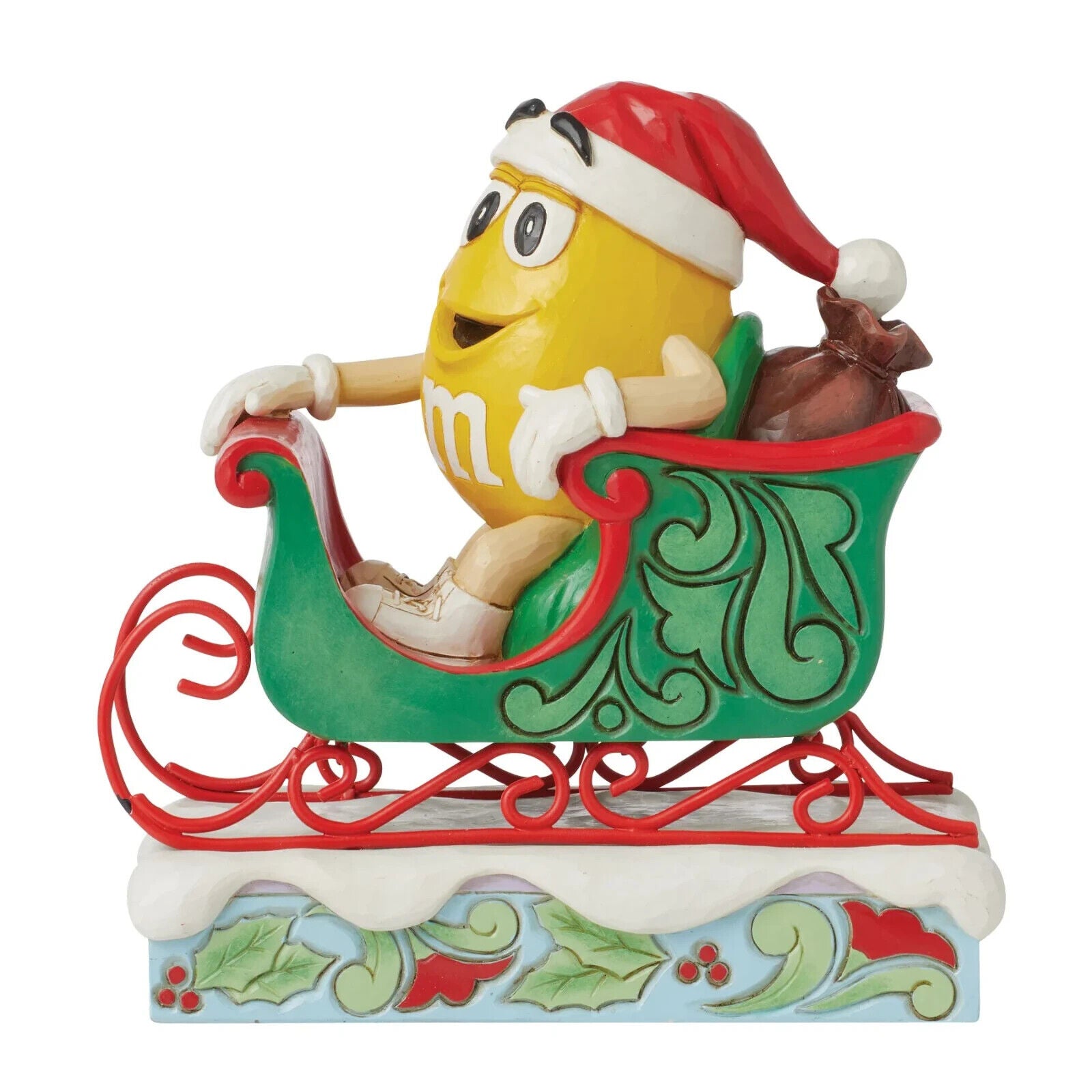 M&M'S YELLOW CHARACTER IN SLEIGH -A SWEET RIDE 6015683