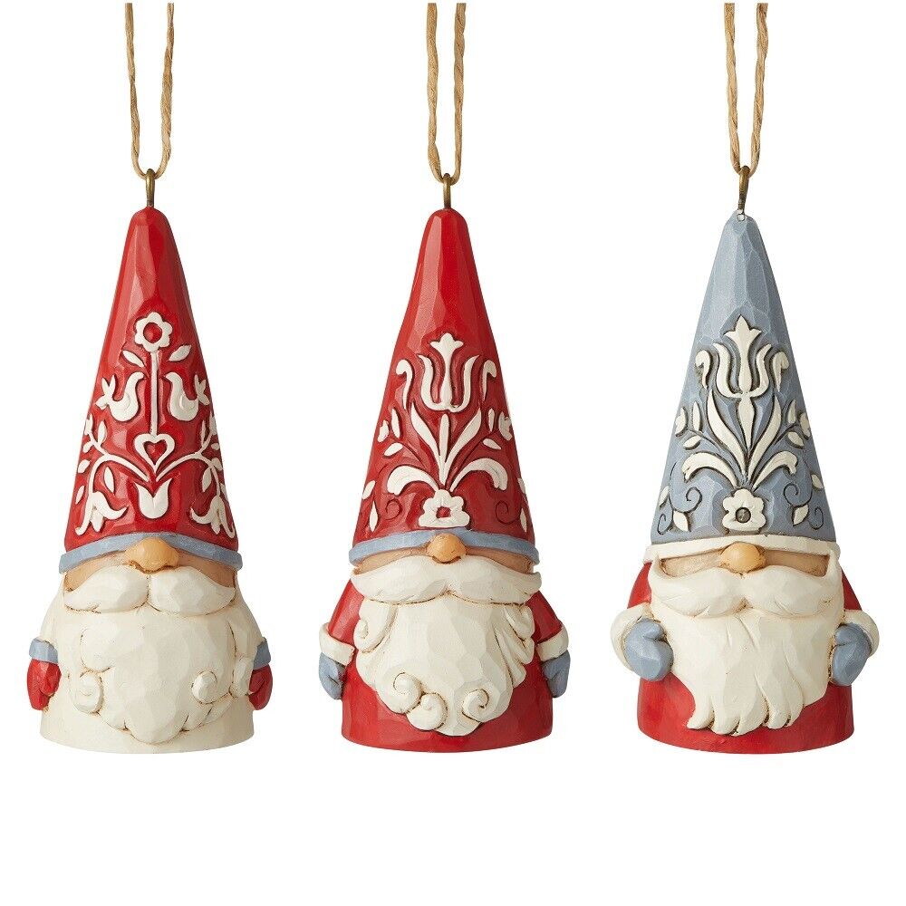 NORDIC NOEL MINI GNOMES Ornament Set of 3 6006629