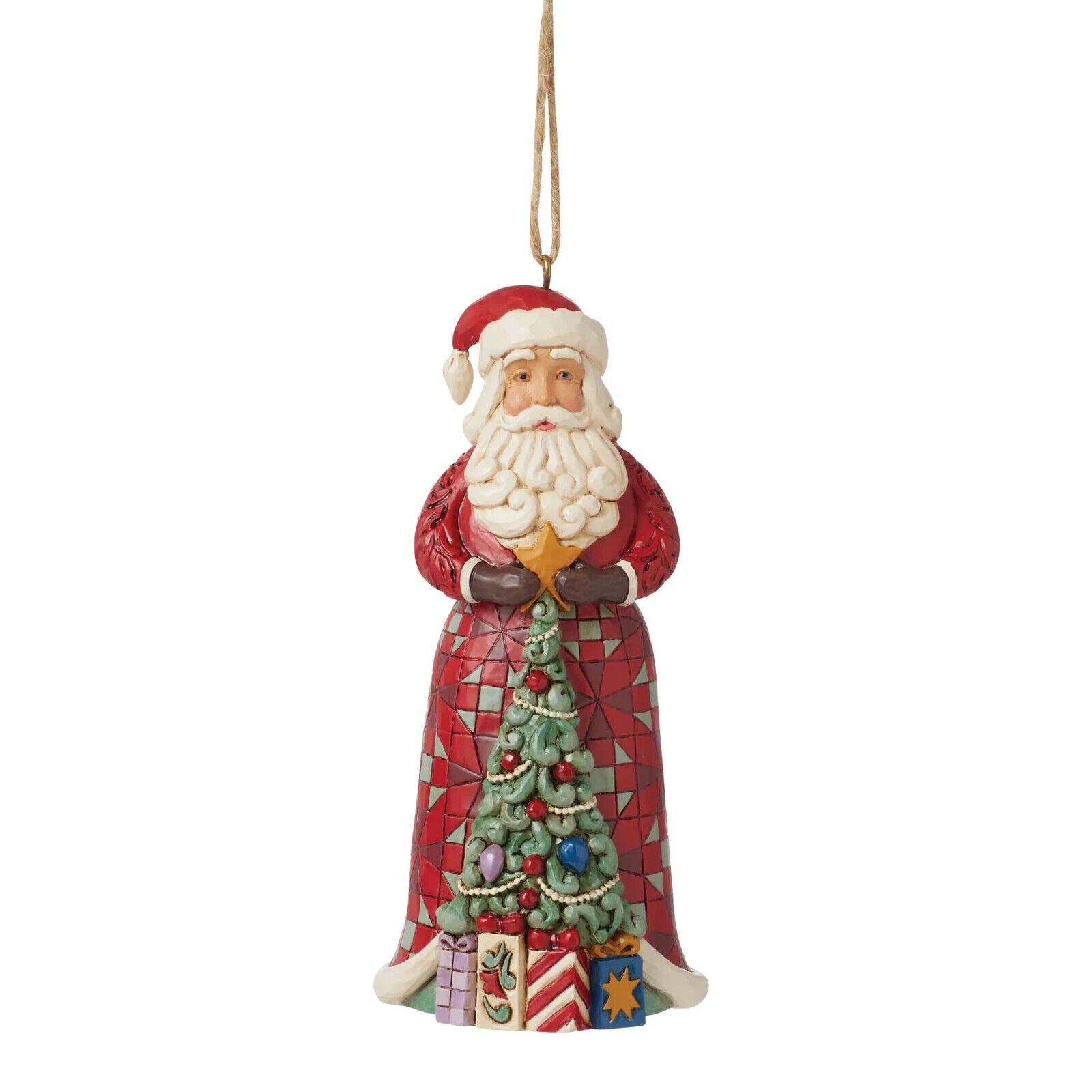 Jim Shore SANTA WITH TREE IN SKIRT HANGING ORNAMENT 6015541 BRAND NEW