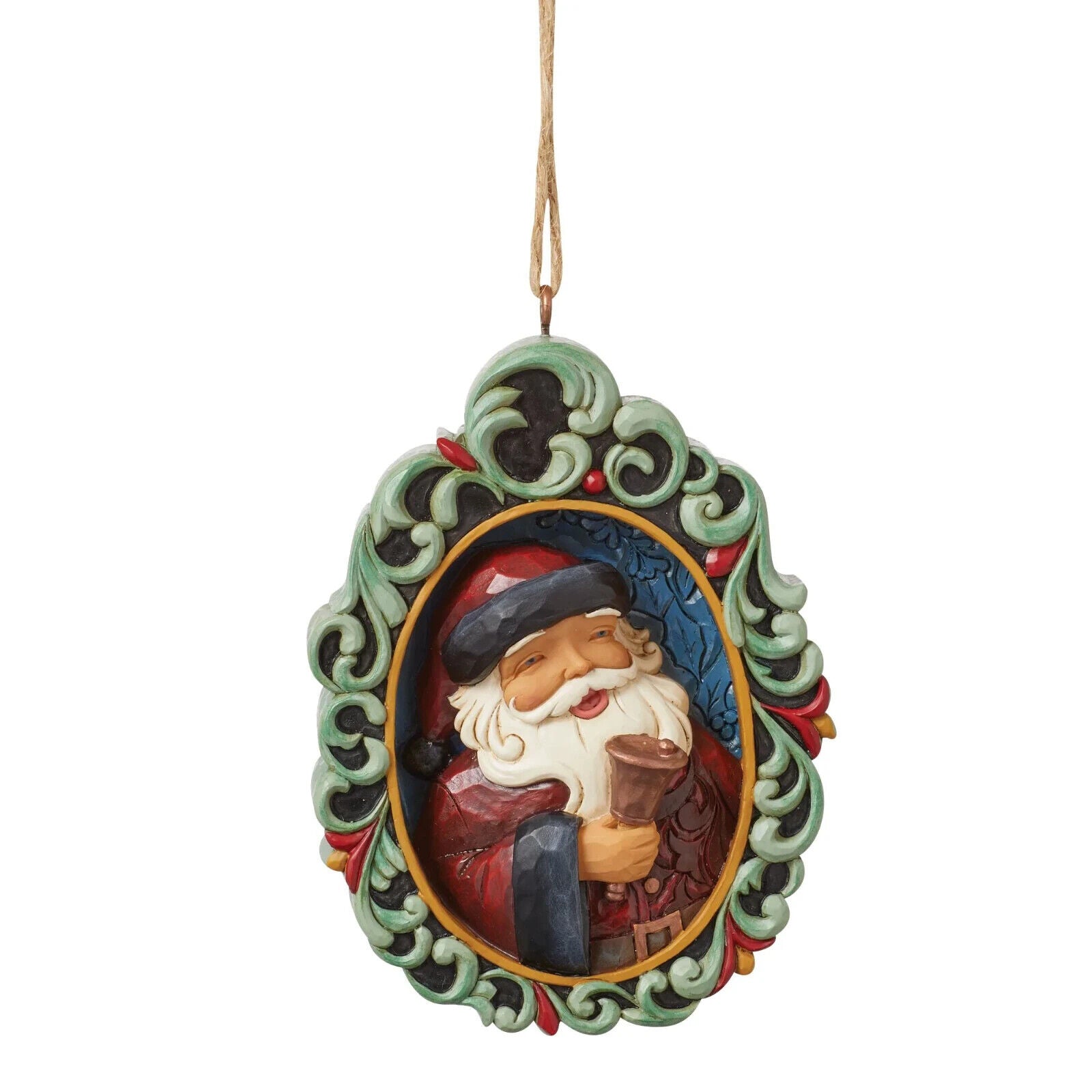 Jim Shore HOLIDAY MANOR SANTA DIORAMA ORNAMENT 6015493