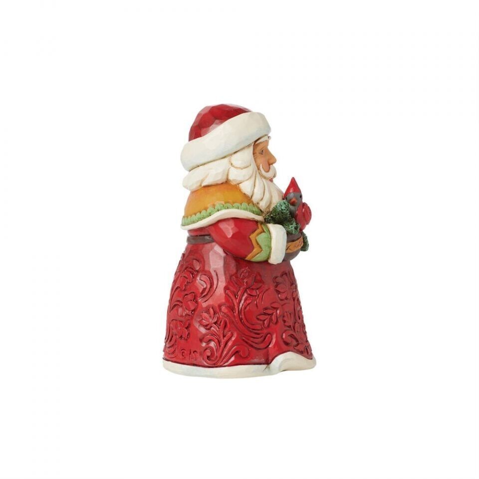 Jim Shore MINI SANTA WITH CARDINAL FIGURINE 6015466 BRAND NEW