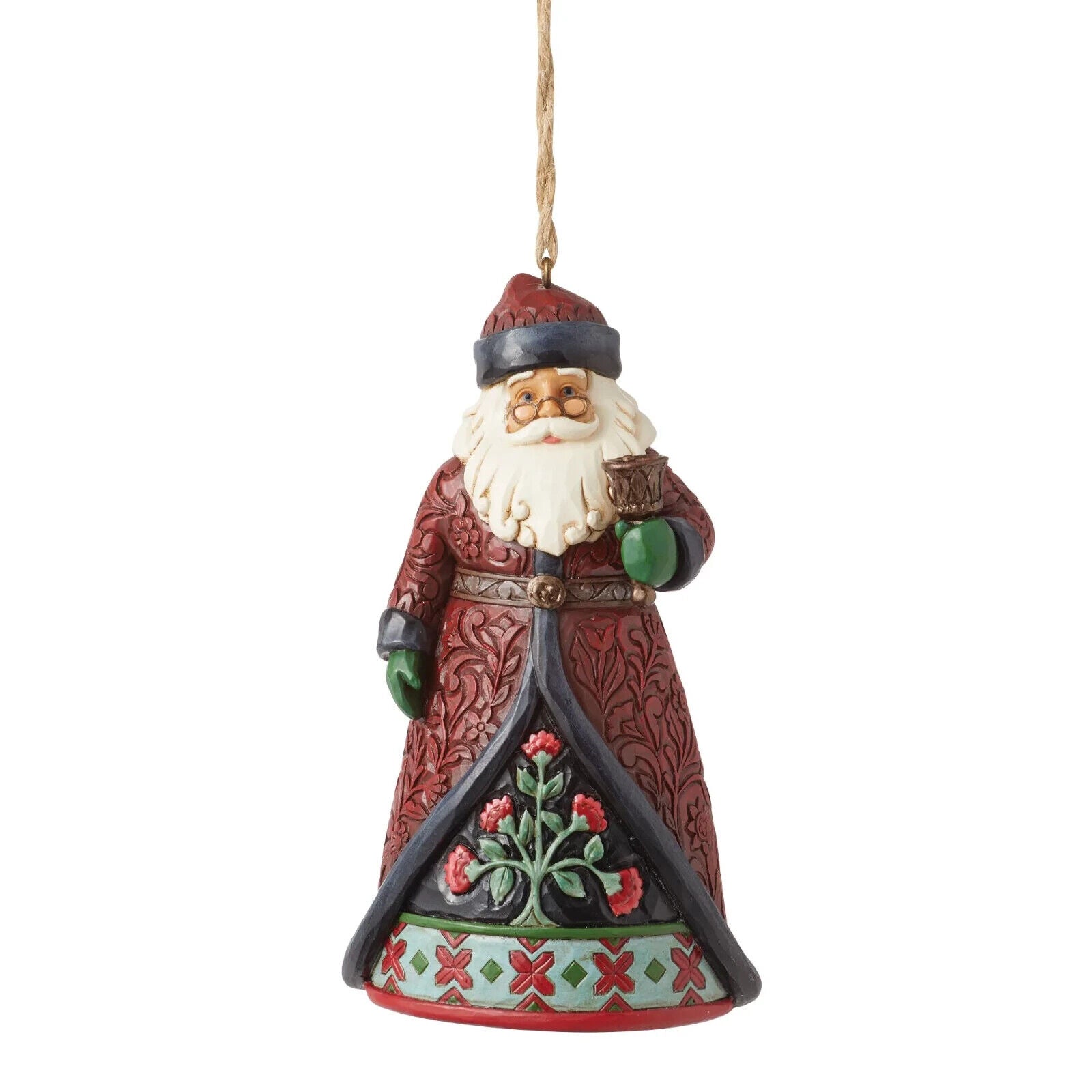 Holiday Manor Santa with Bell Ornament 6012888