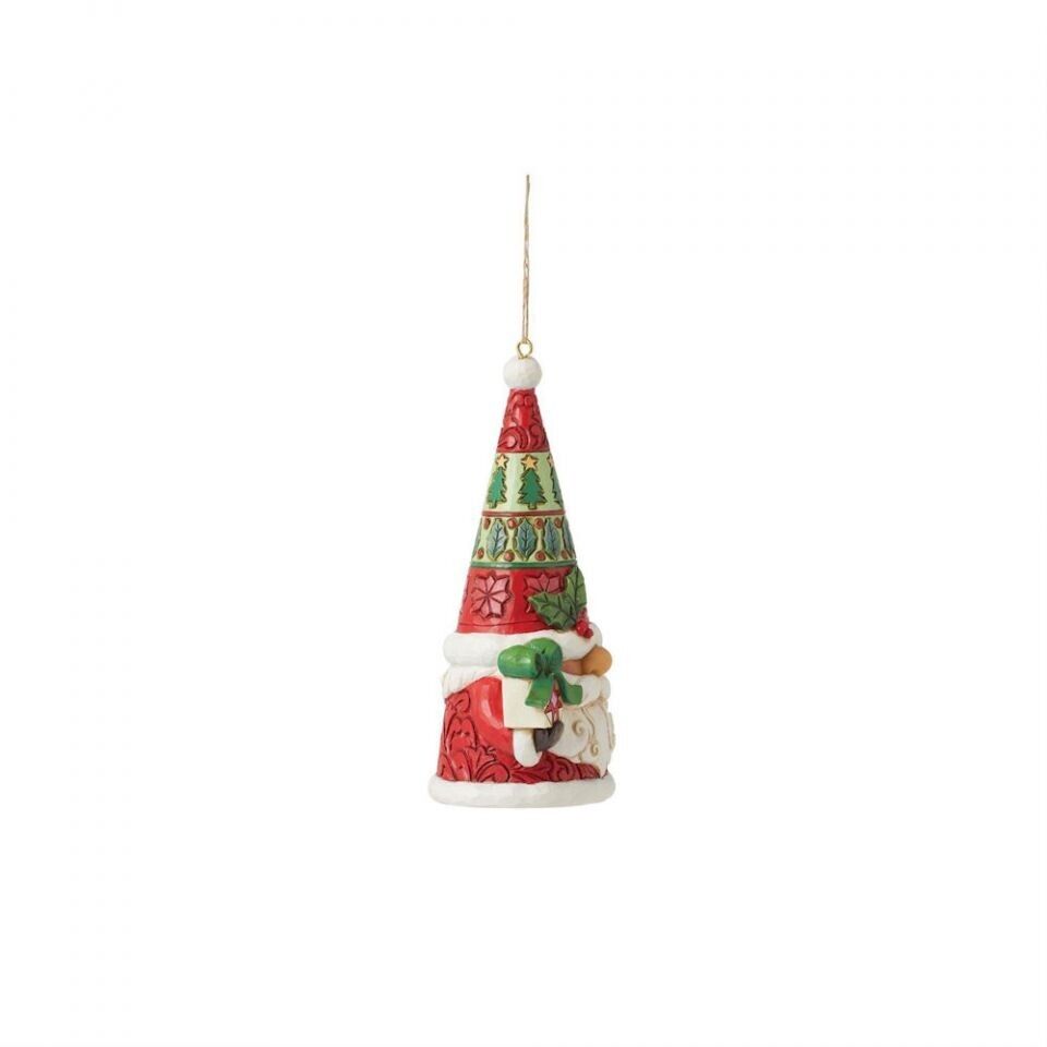 Jim Shore SANTA GNOME WITH GIFT HANGING ORNAMENT 6015544 BRAND NEW