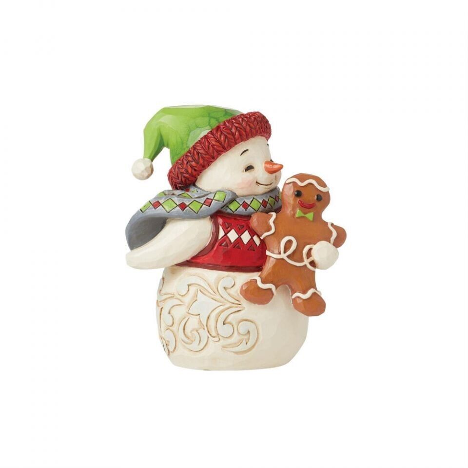 Jim Shore MINI SNOWMAN GINGERBREAD MAN FIGURINE 6015464 BRAND NEW