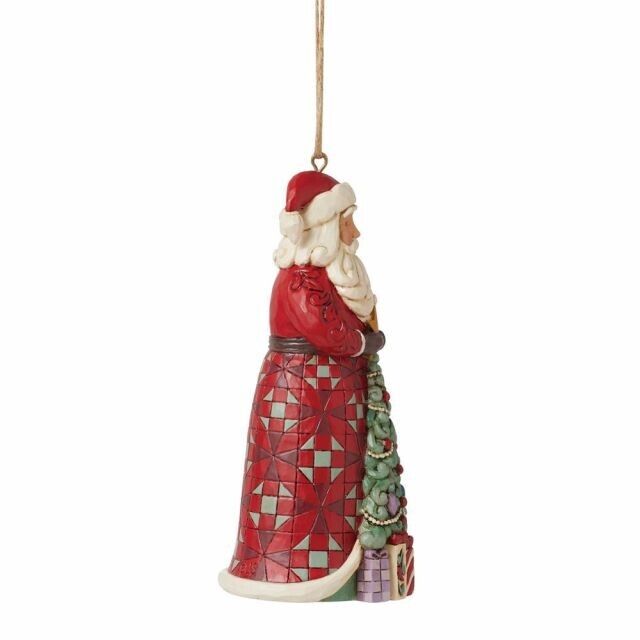 Jim Shore SANTA WITH TREE IN SKIRT HANGING ORNAMENT 6015541 BRAND NEW