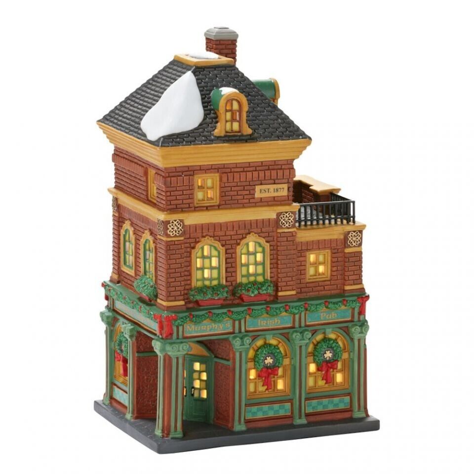 Dept 56 MURPHY'S IRISH PUB Christmas In The City 4025241 NEW IN BOX