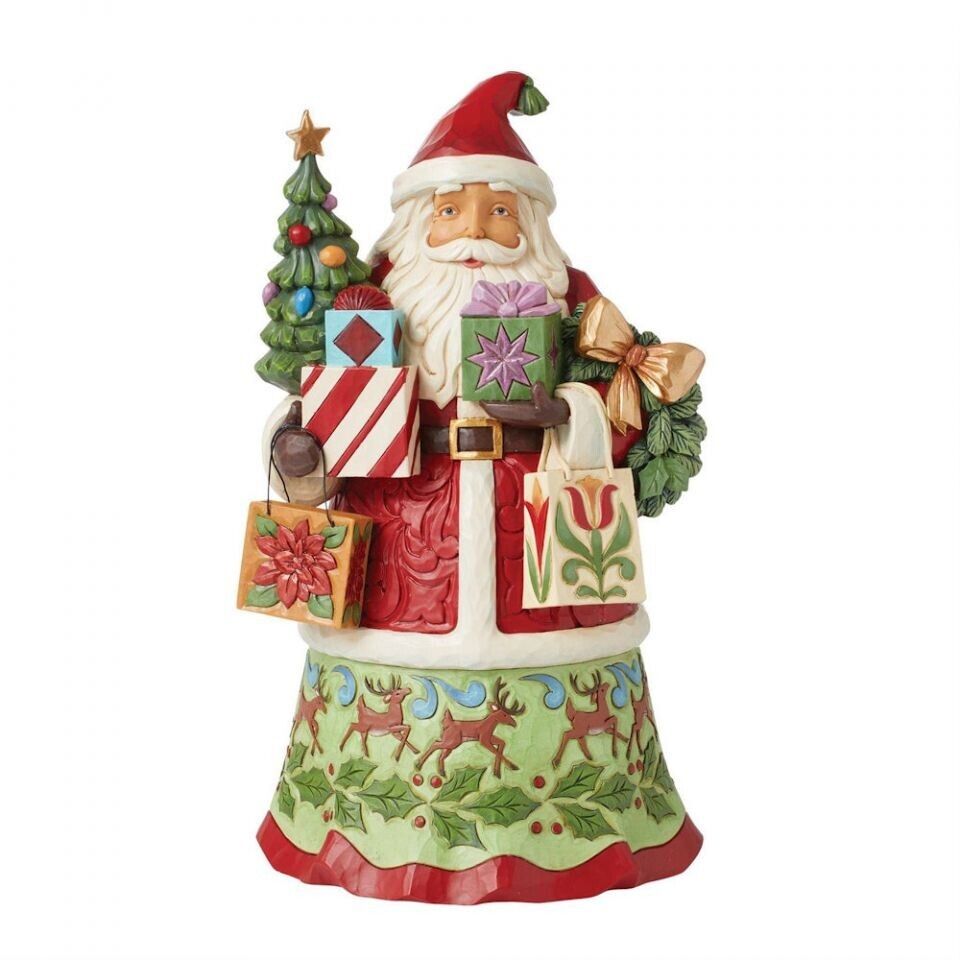 Jim Shore SANTA WITH GIFTS BAGS FIGURINE-ALL WRAPPED UP 6015501 BRAND NEW