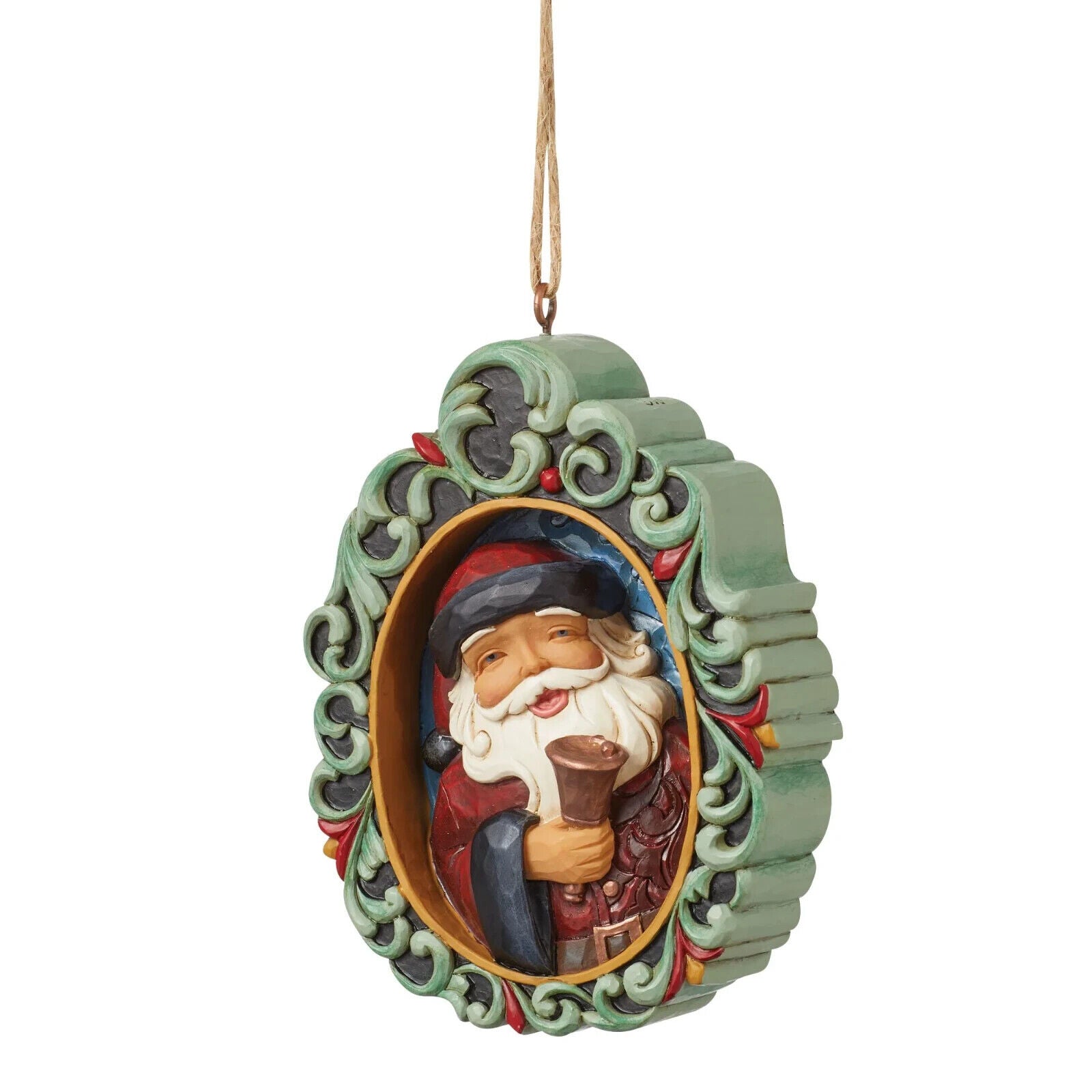 Jim Shore HOLIDAY MANOR SANTA DIORAMA ORNAMENT 6015493