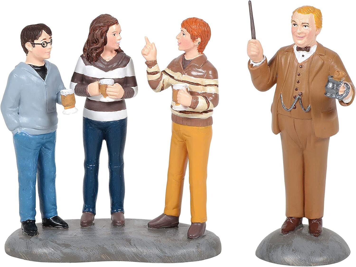 Dept 56 PROFESSOR SLUGHORN AND THE TRIO Harry Potter Village 6006515 Broomsticks