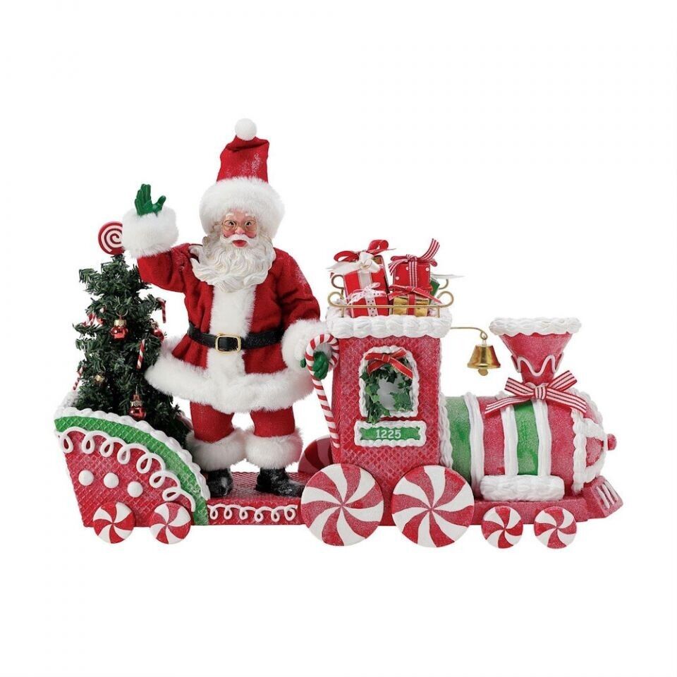 Dept 56 Possible Dreams CANDY CANE TRAIN SANTA 6015174 BRAND NEW 2024