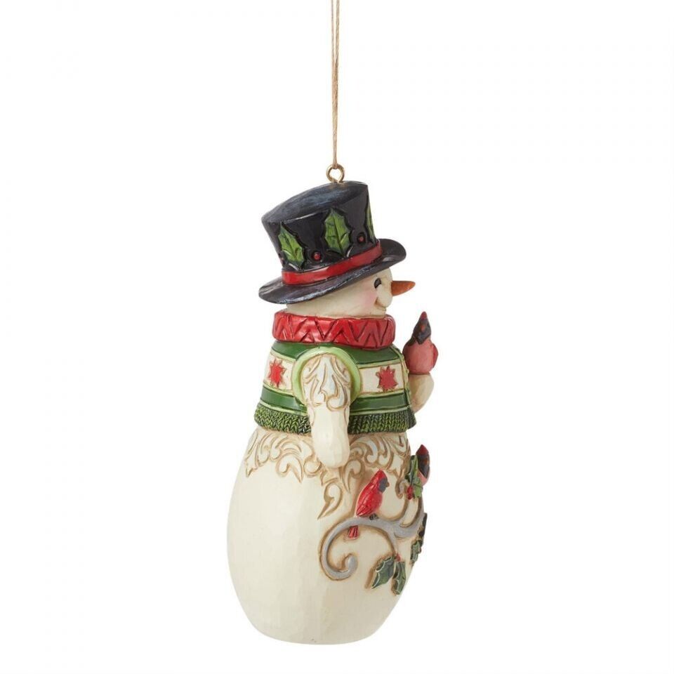 Jim Shore SNOWMAN WITH CARDINAL HANGING ORNAMENT 6015542 BRAND NEW