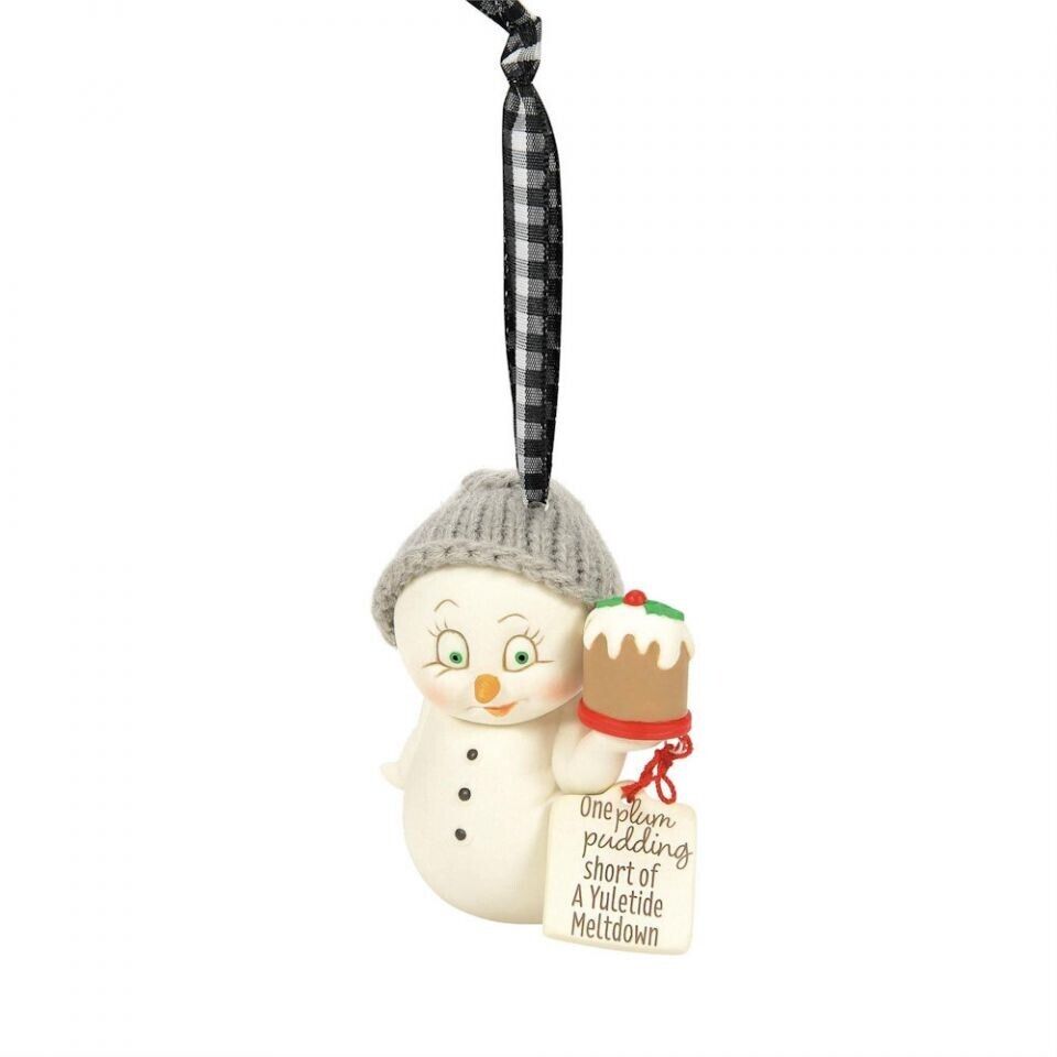 Dept 56 Snowpinions ONE PLUM PUDDING SHORT Snowpinion Ornament 6014235 NEW 2024