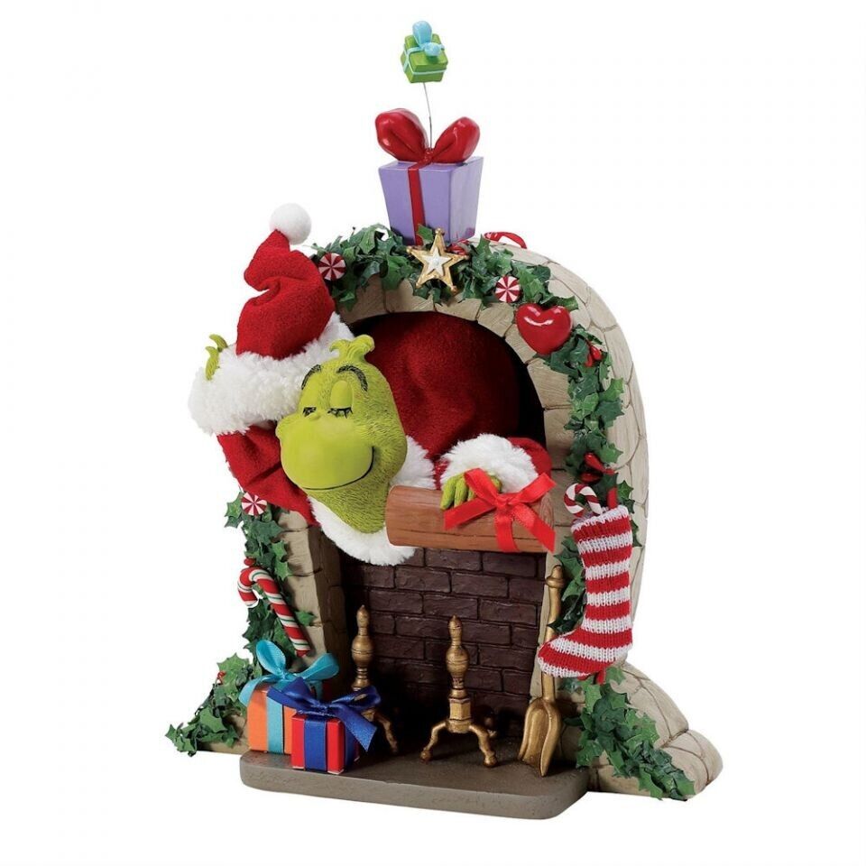 Dept 56 Possible Dreams UP THE CHIMBLEY GRINCH SANTA 6014777 NEW 2024