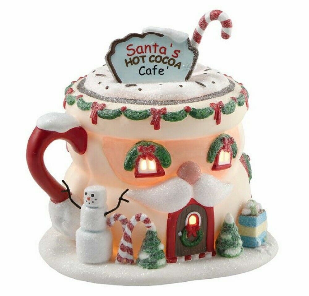 Dept 56 SANTA'S HOT COCOA CAFE North Pole Village 4020207 DEALER STOCK NEW N BOX