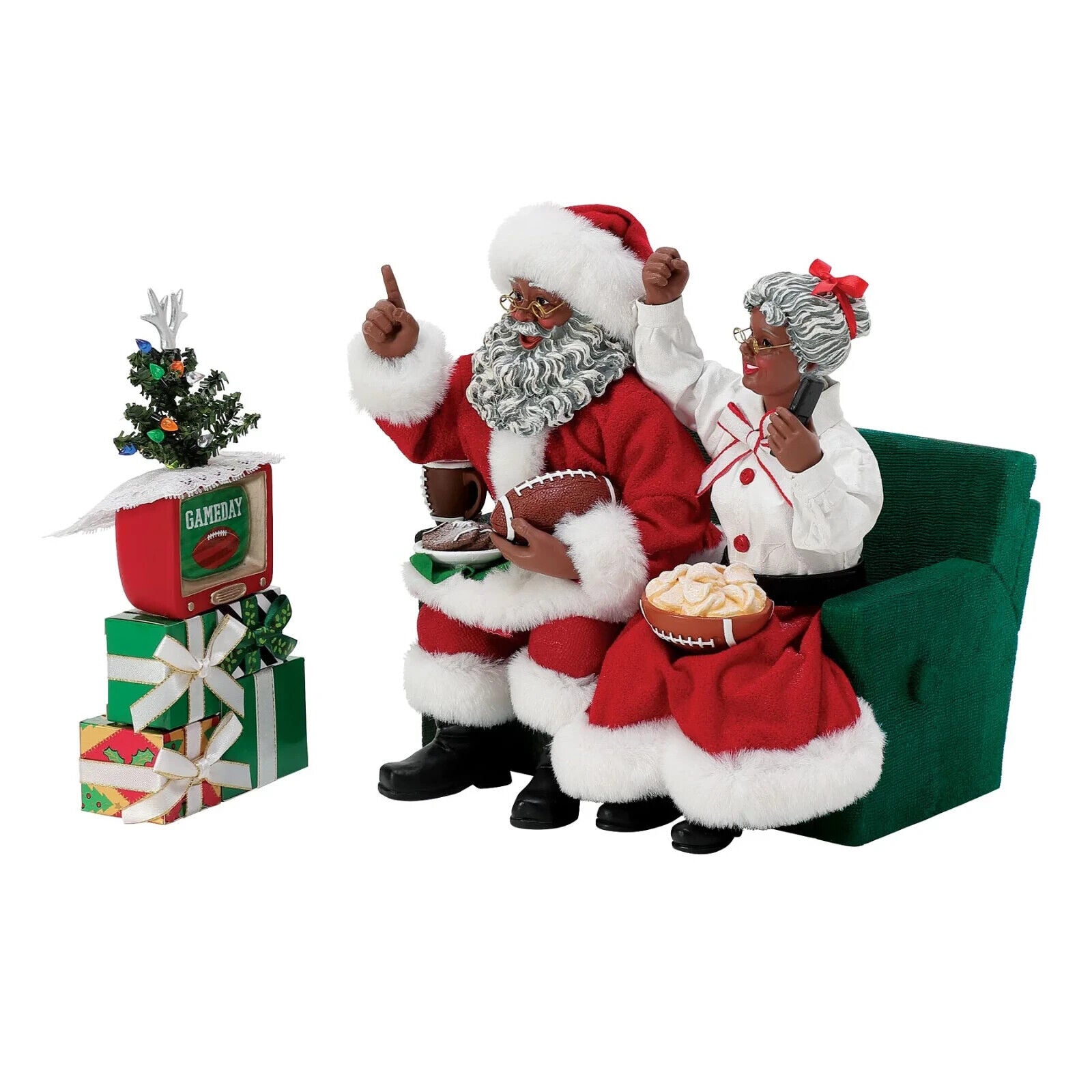 Dept 56 Possible Dreams BINGE SPORTS WATCHING SANTA AND MRS. CLAUS AA 6015245