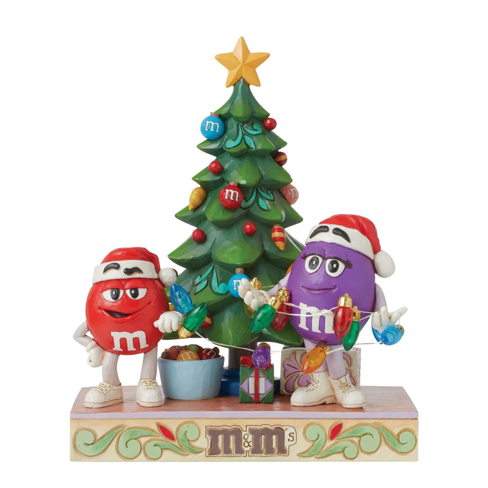 M&M'S RED AND PURPLE M&M'S WITH CHRISTMAS TREE-A HELPING HAND 6015679