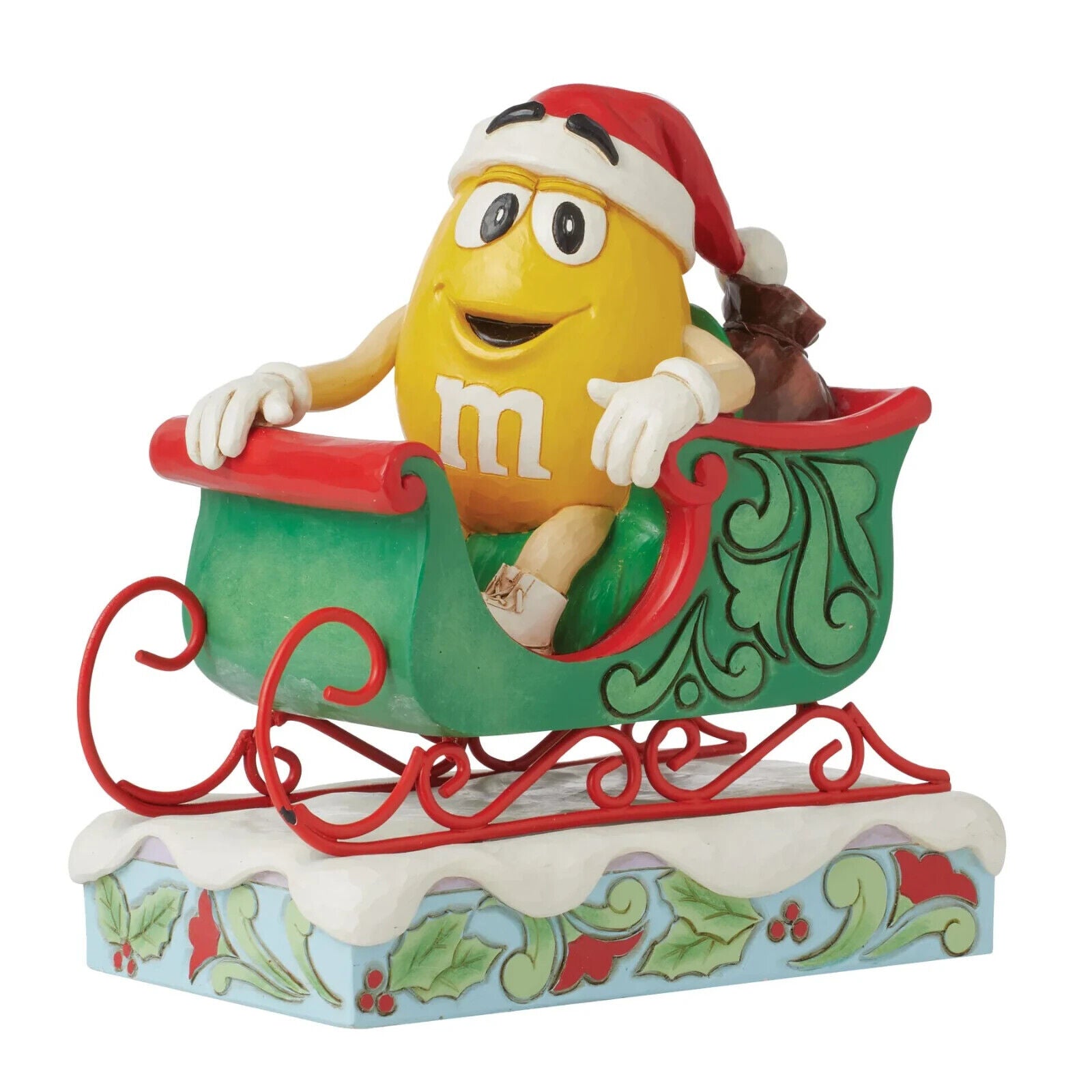 M&M'S YELLOW CHARACTER IN SLEIGH -A SWEET RIDE 6015683